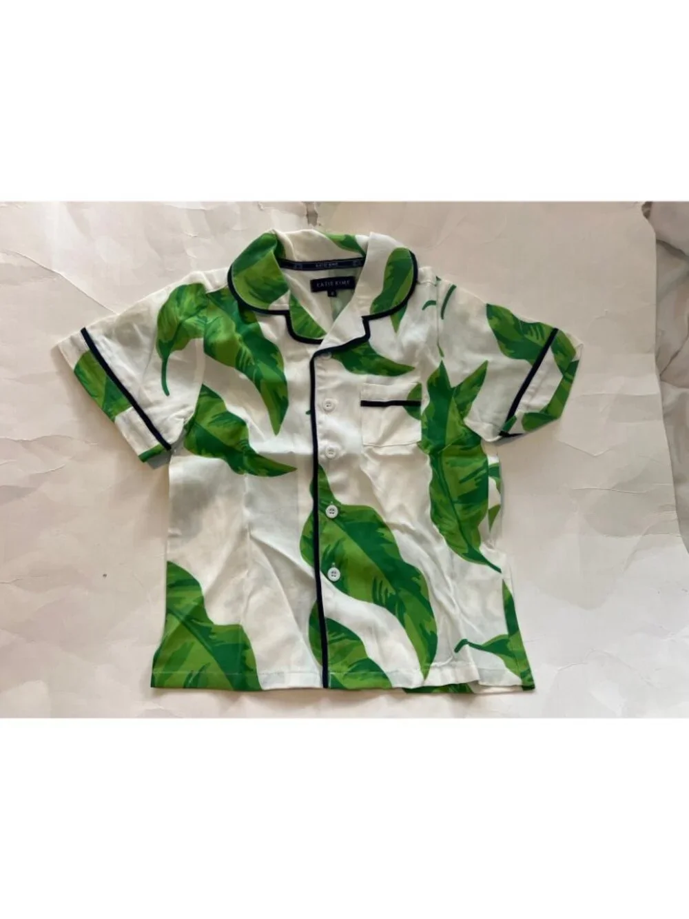 New Katie Kime Banana Leaf Palm Pajama Set Size 4 **Kids**